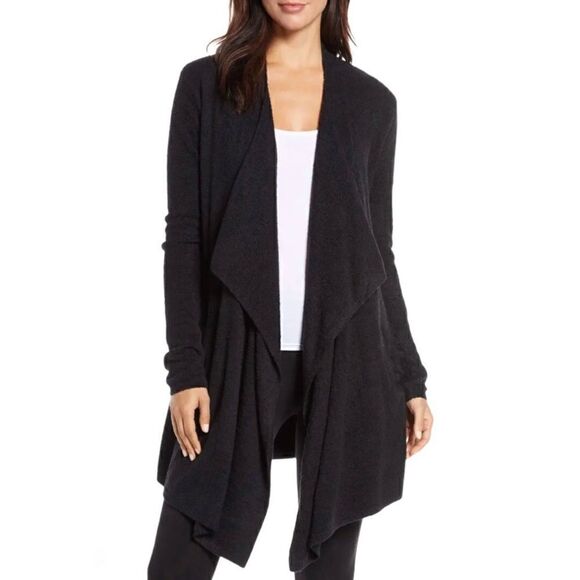 Barefoot Dreams Bamboo Chic Lite Knit Calypso Wrap in Black - Picture 1 of 6